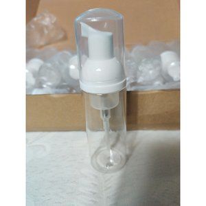 Travel empty Clear Dispensing plastic bottle w/lotion pump Pack of 25 w stickers